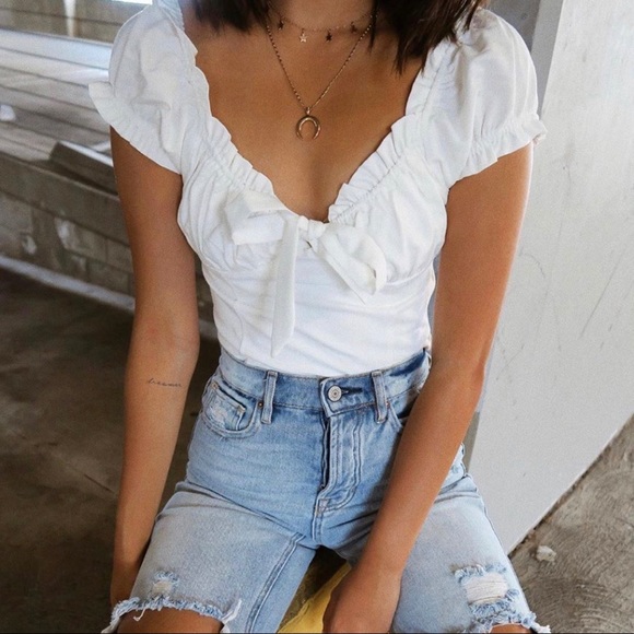 tie front bustier top